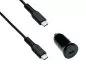 Preview: USB car 20W C fast charger incl. C cable, USB car charger, C to C charging cable 1.50m, DINIC box